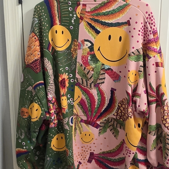 Farm Rio Smiley Face Patchwork Sweatshirt - Picture 4 of 4